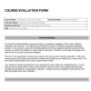 Course Evaluation Form