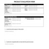 Product Evaluation Form